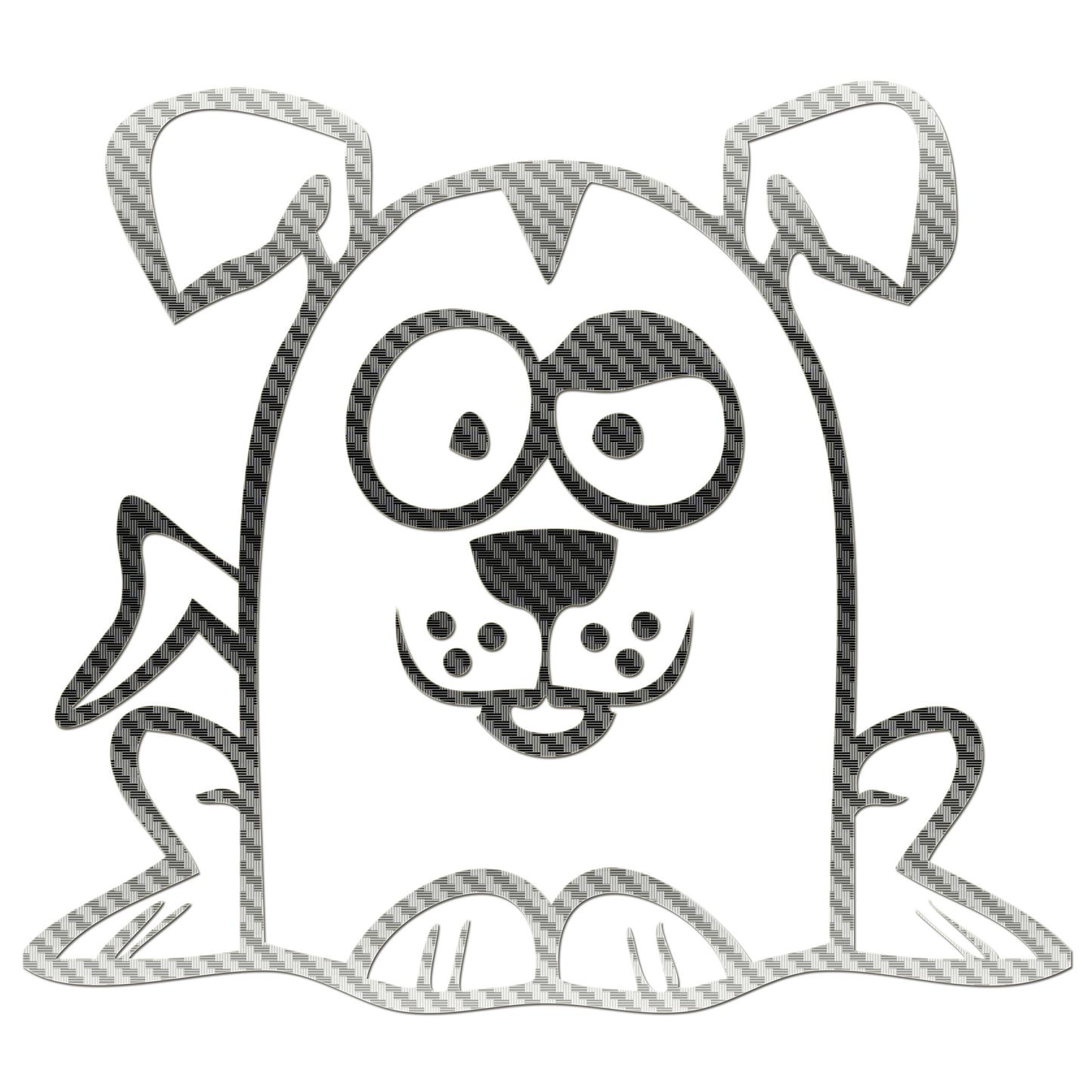 Funny Cartoon Dog Sticker