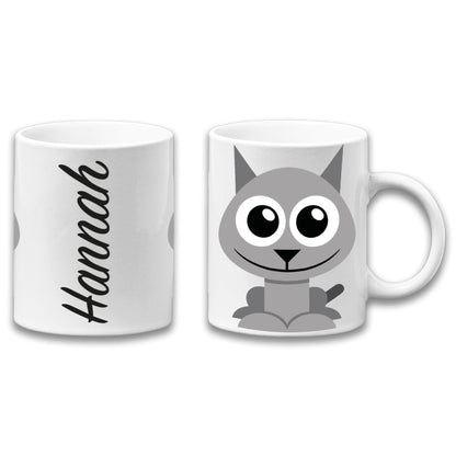 Adorable Cat Personalised Your Name Gift Mug
