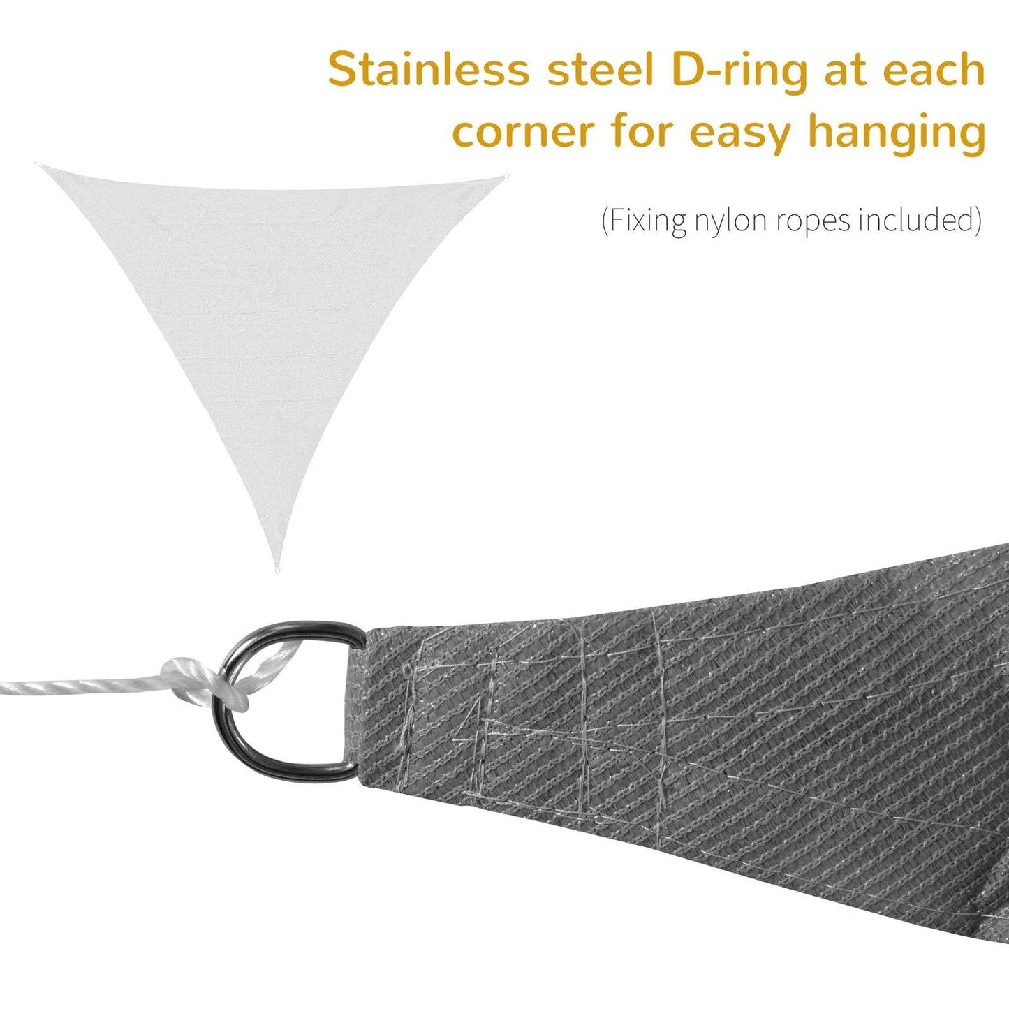 Triangle Sun Shade Sail 5m x 5m x 5m UV Block Canopy Shelter