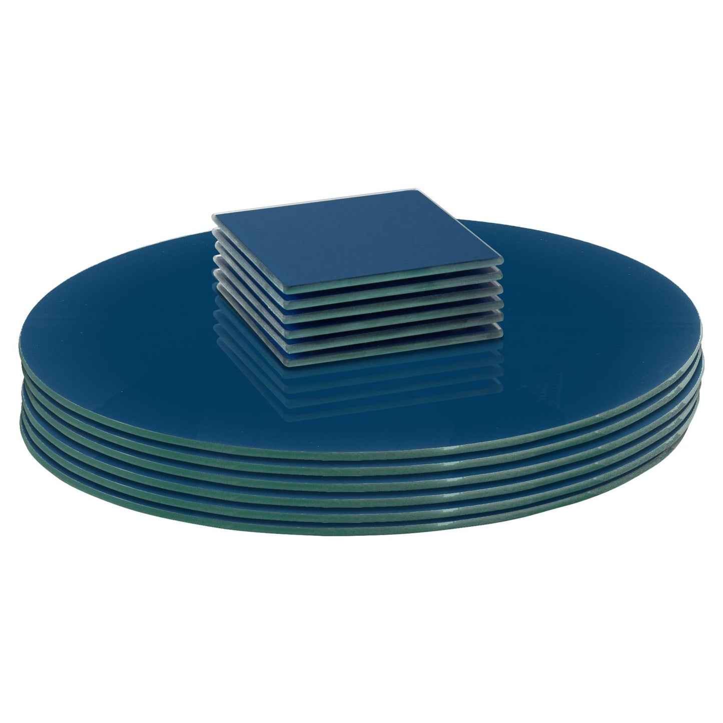 12pc Round Glass Placemats & Coasters Set