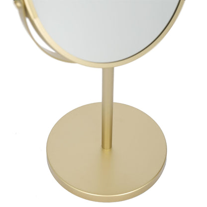 18.5cm x 34.5cm Gold Pedestal Mirror