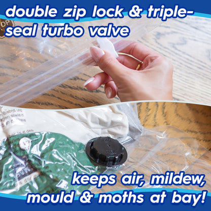 Vacuum Storage Bags - Large (60 x 80cm) - Grey - Pack of 5