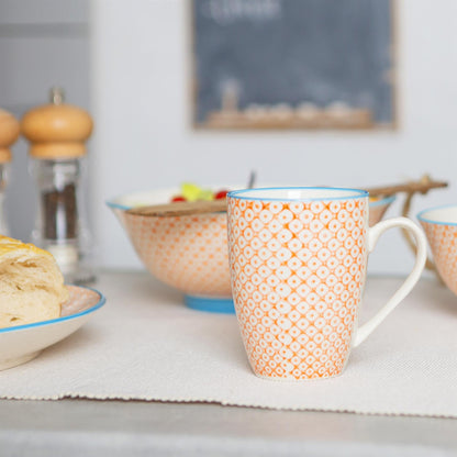 24pc Hand-Printed Floral Stoneware Dinner Set