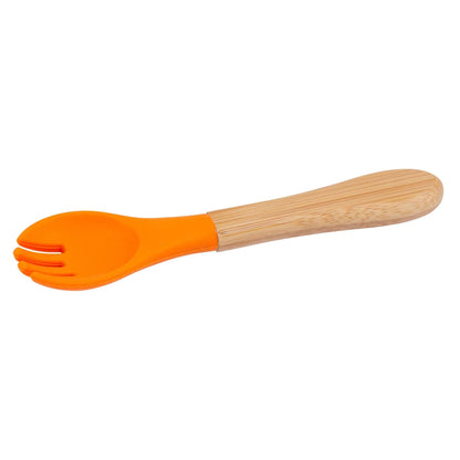 Bamboo Baby Weaning Fork with Silicone Tip