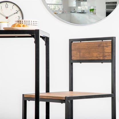 Two-Seater Brown Breakfast Bar Set