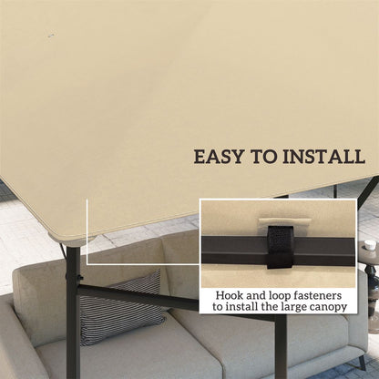 Outsunny 3 x 3(m) Gazebo Canopy Replacement Cover with Drain Holes