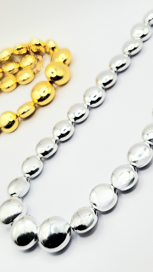 Bold Dome Ball Link Necklace