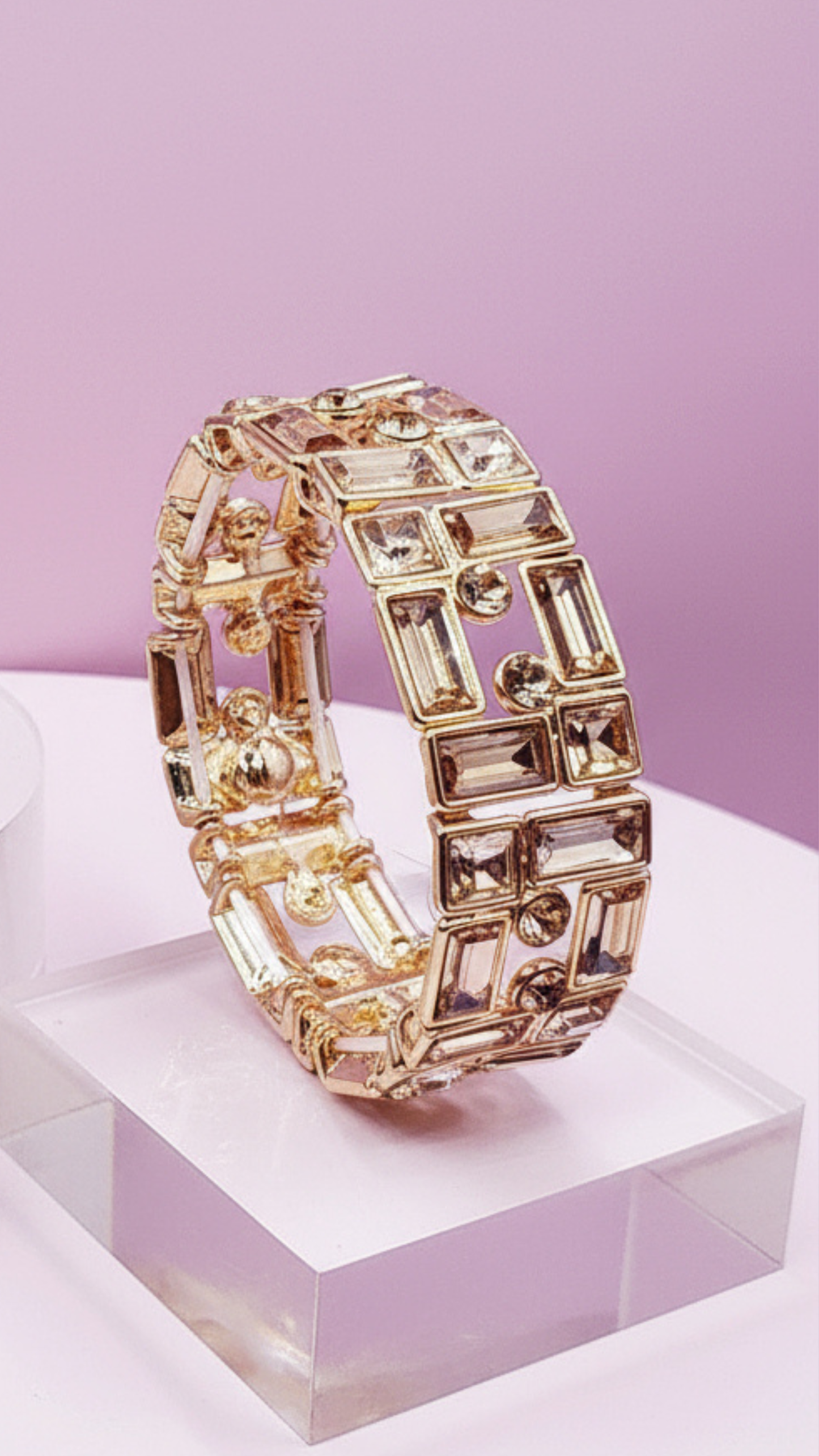 Mirrored Crystal Stretchy Bracelet