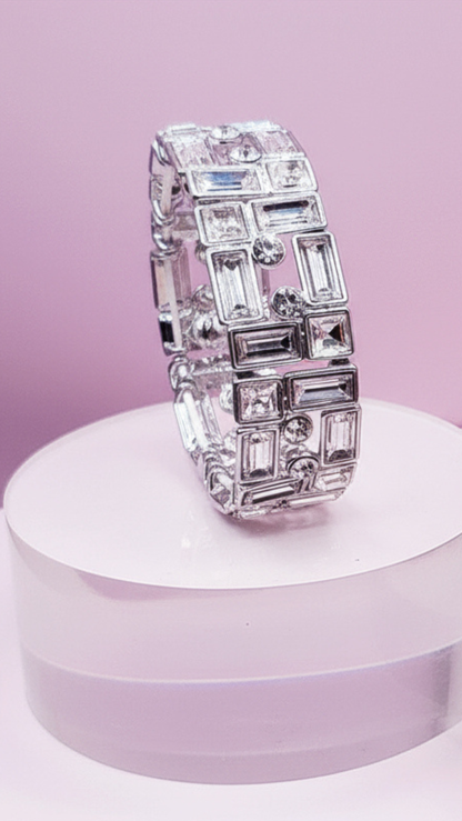 Mirrored Crystal Stretchy Bracelet