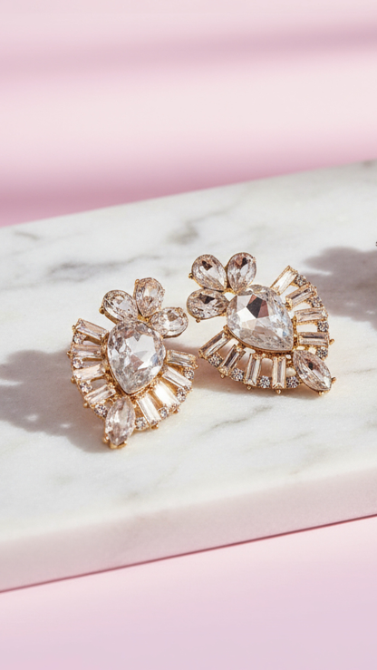 Decor Crystal Stud Earrings