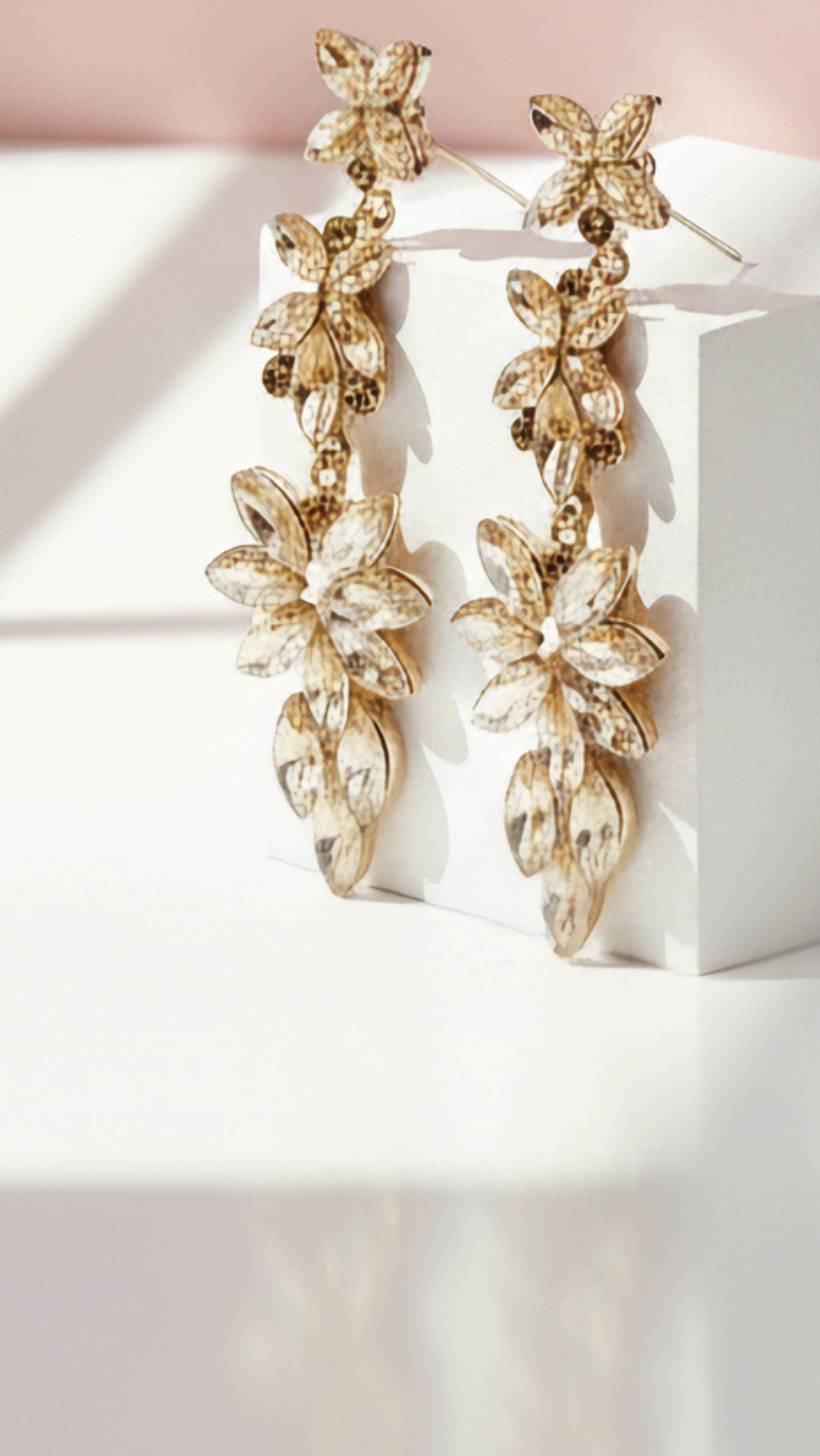 Flower Crystal Drop & Dangle Earrings