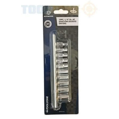 10pc 1/4" Af Shallow Sockets Cv Set