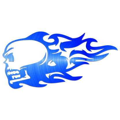 Flaming Skull Sticker