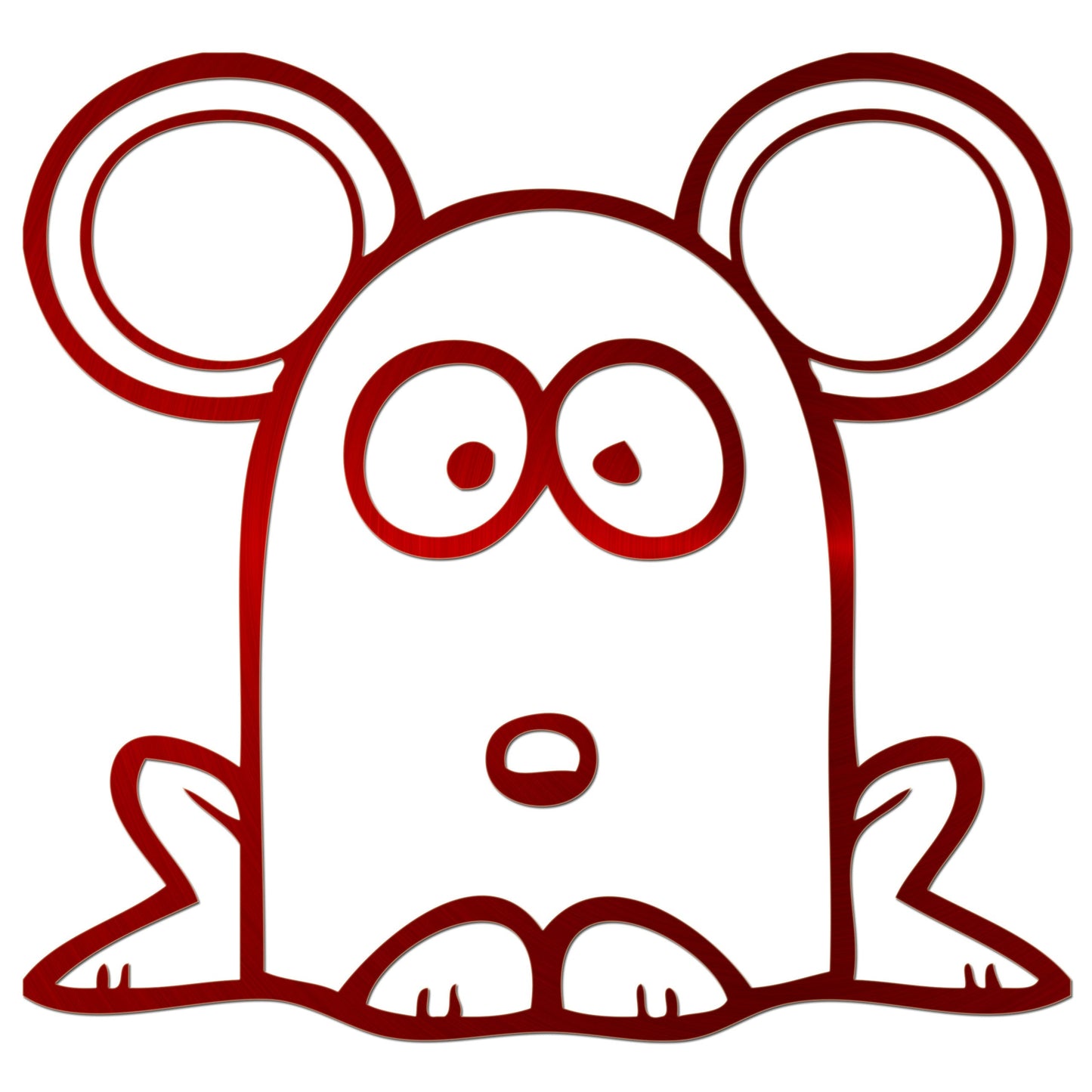 Funny Cartoon Mouse Sticker