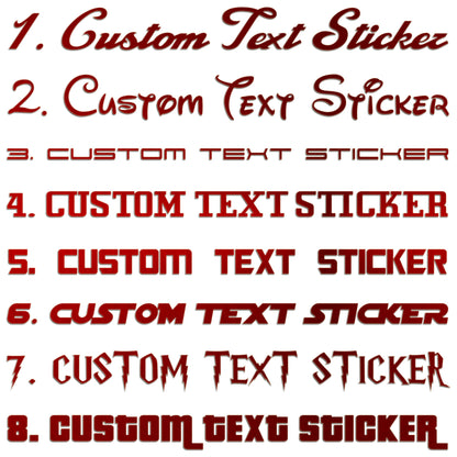 Famous Fonts Custom Text Sticker