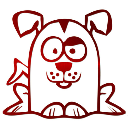 Funny Cartoon Dog Sticker
