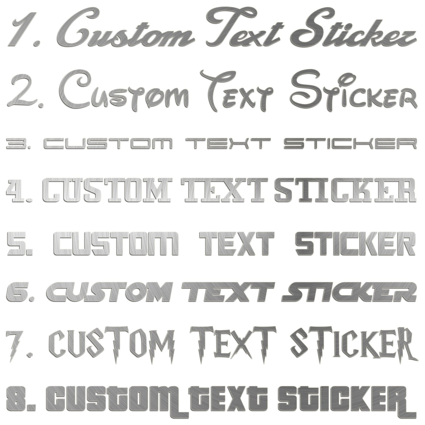 Famous Fonts Custom Text Sticker