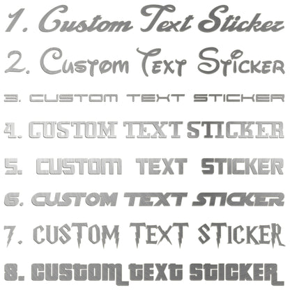 Famous Fonts Custom Text Sticker