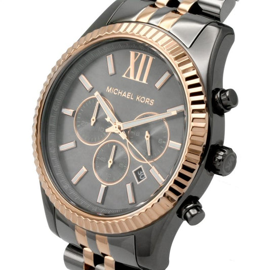 Michael Kors MK8561 Men's Lexington Chronograph Dark Two Tone  Watch