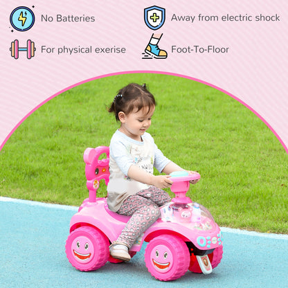 AIYAPLAY Ride on Toy, Foot to Floor Design with Music, Light, Horn