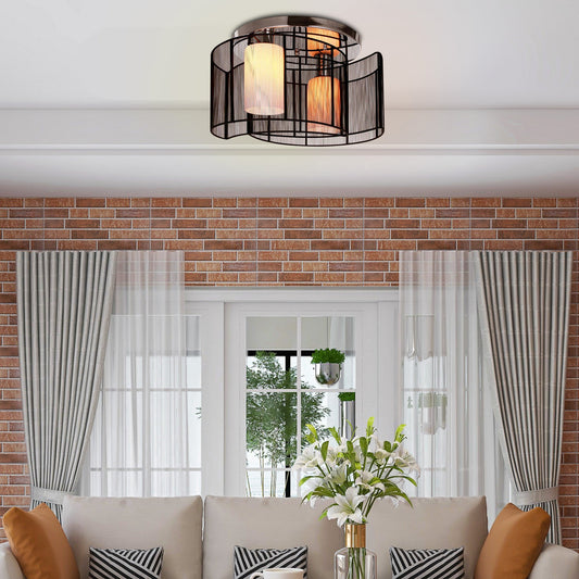 Modern Design Mini Style Flush Mount Ceiling Light Mount With Flush Metal Finish Chandelier For Hallway