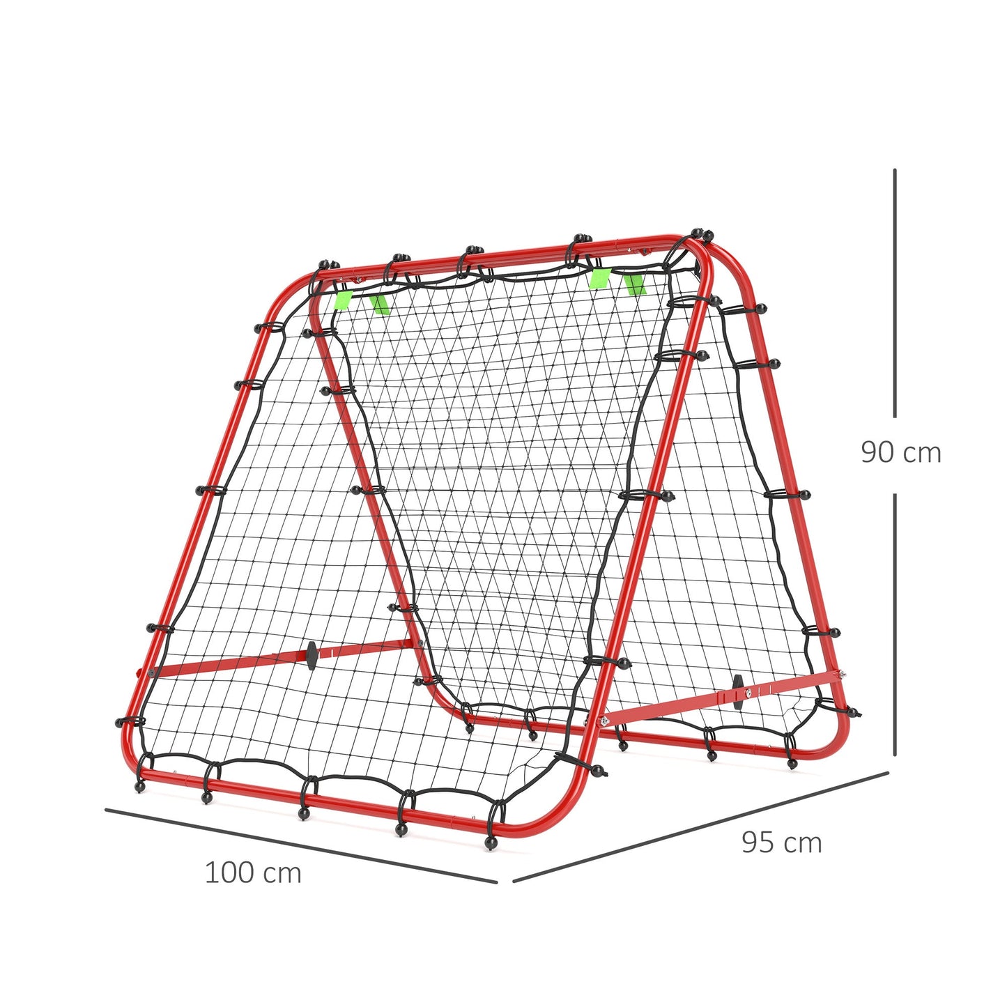 HOMCOM Rebounder Net Football Target Goal with Adjustable Angles