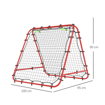 HOMCOM Rebounder Net Football Target Goal with Adjustable Angles