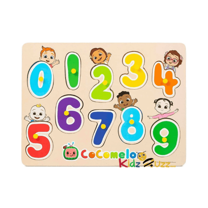 Wholesale Large Cocomelon Numbers Wooden Peg Board - (Case of 12)