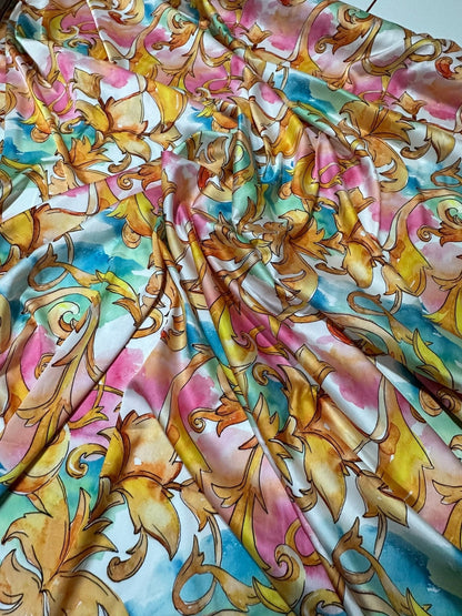 Colorful Baroque Floral Fabric