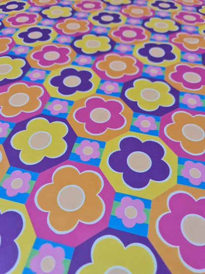 Colorful Floral Fabric – Custom Printed Fabric on Satin, Crepe, Spandex or Chiffon