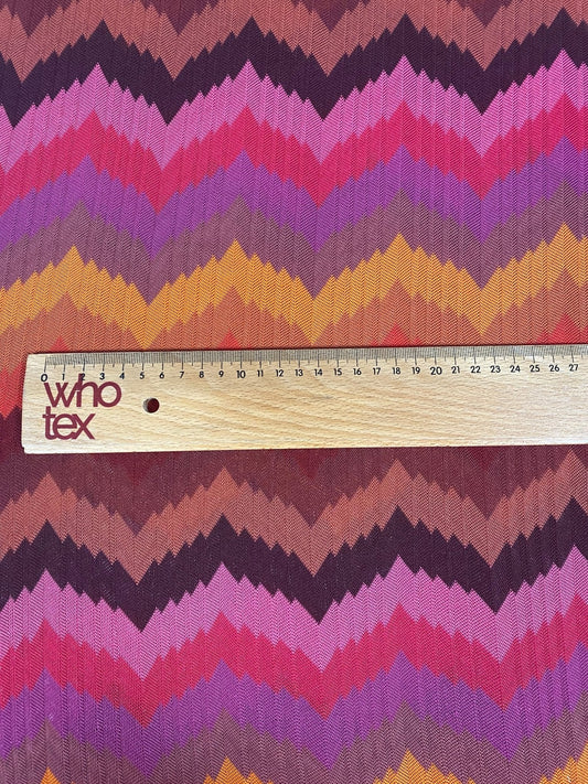 Colorful Zigzag Chevron Pattern Fabric
