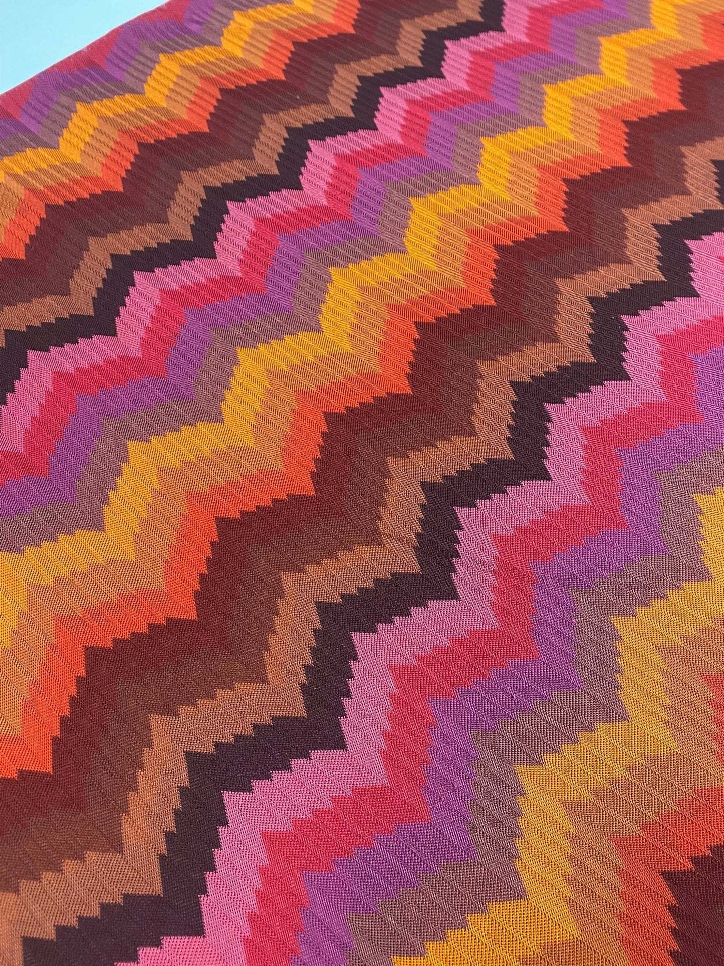 Colorful Zigzag Chevron Pattern Fabric