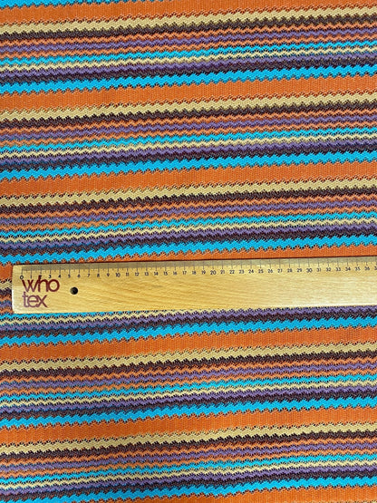 Colorful Zigzag Stripe Knit Pattern Fabric