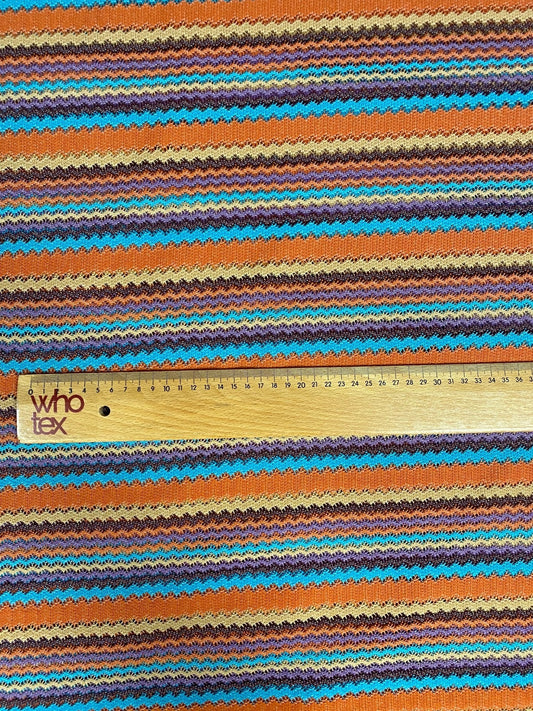 Colorful Zigzag Stripe Knit Pattern Fabric
