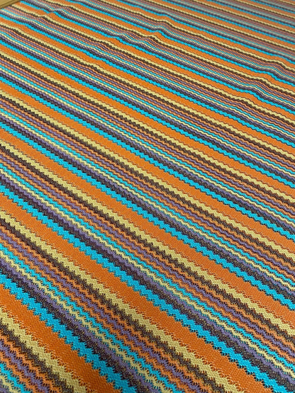 Colorful Zigzag Stripe Knit Pattern Fabric