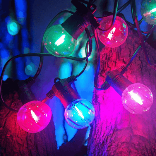 13M / 42FT Super Festoon Multi-Colour Festive Outdoor Connectable LED String Lights