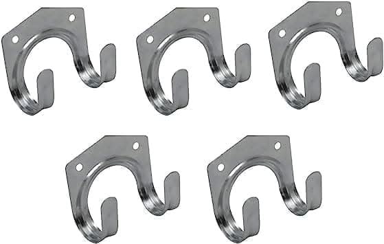 Pack of 5 Garden Shed Metal Tool Hooks