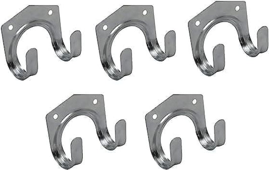 Pack of 5 Garden Shed Metal Tool Hooks