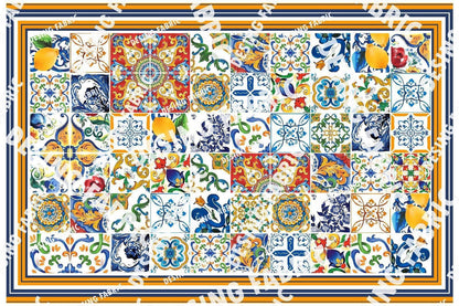 Sicilian Print Silky Crepe Fabric