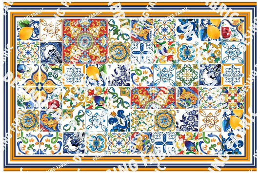 Sicilian Print Silky Crepe Fabric