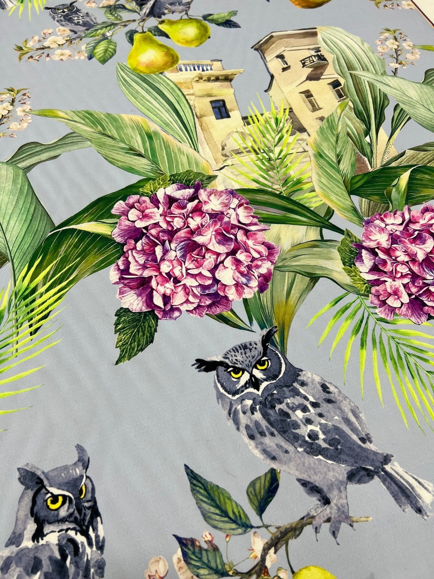 Tropical Parrot Print Crepe Fabric