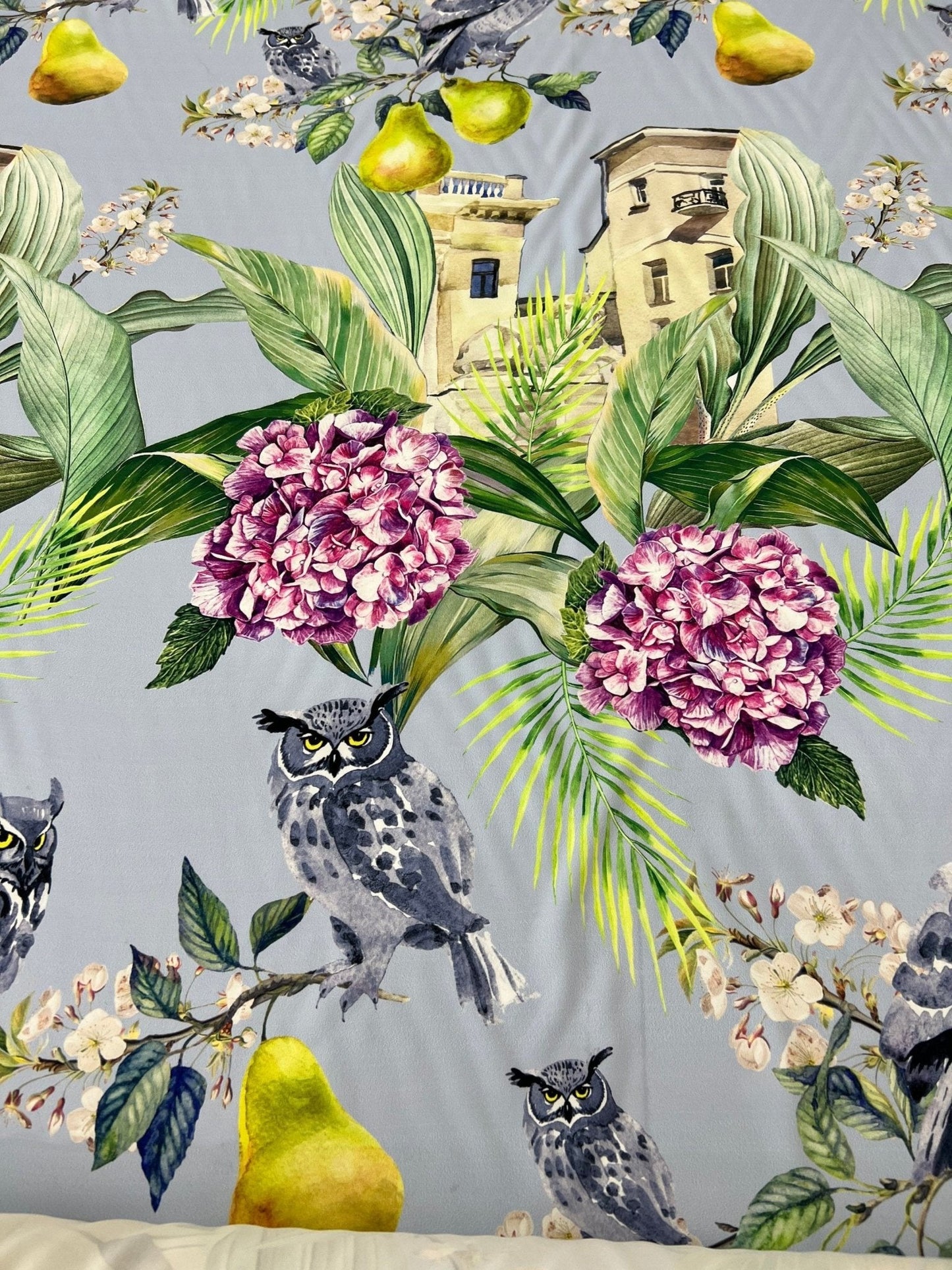 Tropical Parrot Print Crepe Fabric