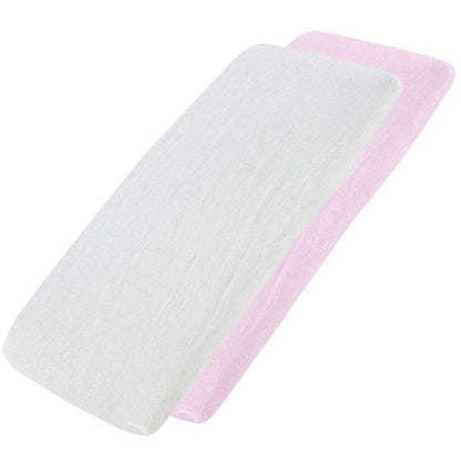 Crib Jersey Fitted Sheets 100% Cotton 40x90cm - Pack Of 4 - Fits All Models