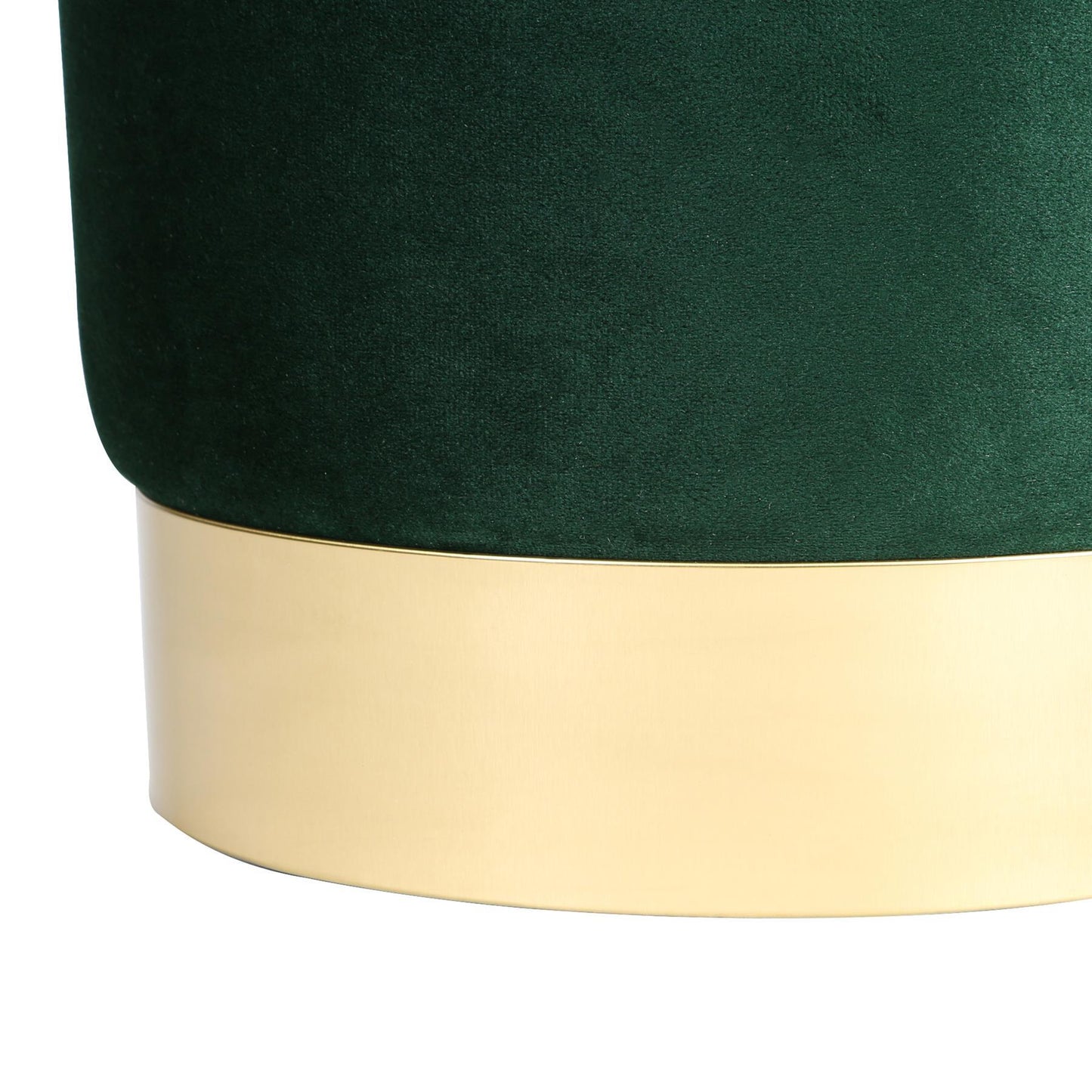 Round Velvet Footstool