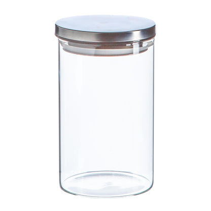 1L Scandi Storage Jar with Metallic Lid