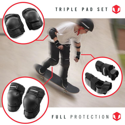 Venom Triple Knee/Elbow/Wrist Pad Set - Adult/Junior
