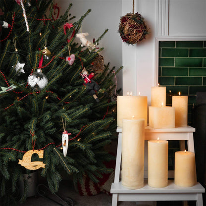 20cm Vanilla Square Pillar Candle