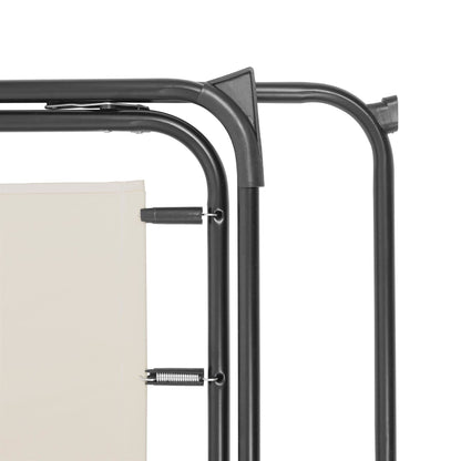 Beige Folding Metal Beach Chair