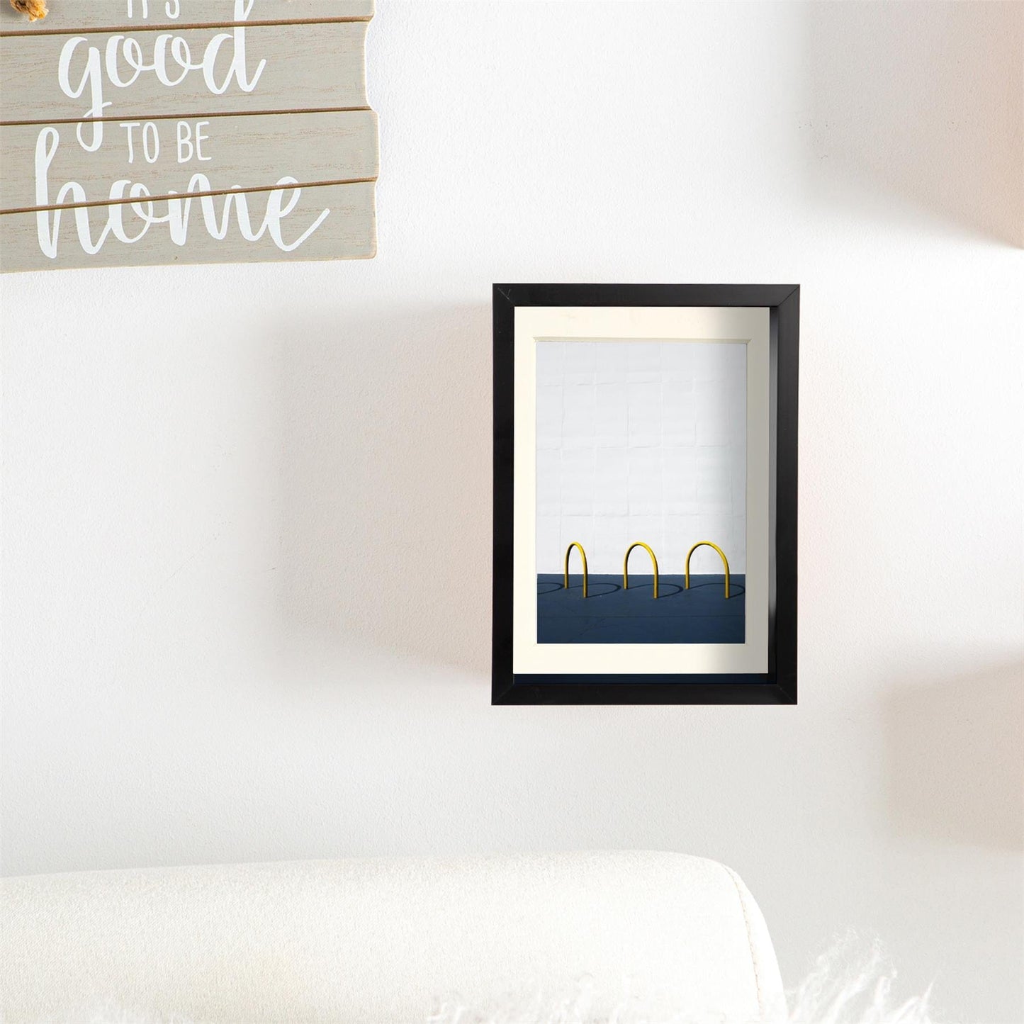 5" x 7" Black 3D Deep Box Photo Frame - with 4" x 6" Mount