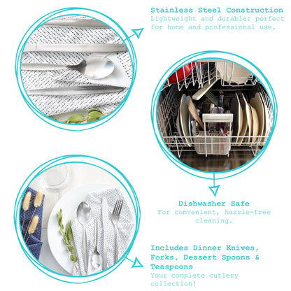 24pc Classic Stainless Steel Cutlery Set